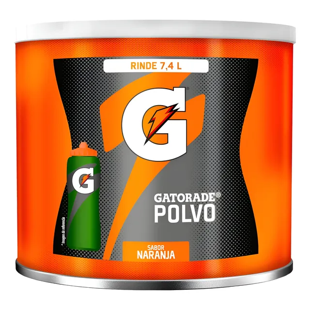 Gatorade En Polvo Naranja 521g Rinde 7.4 L