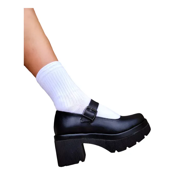 Zapatos Guillerminas Mary Jane Mocasin Plataforma Hebilla