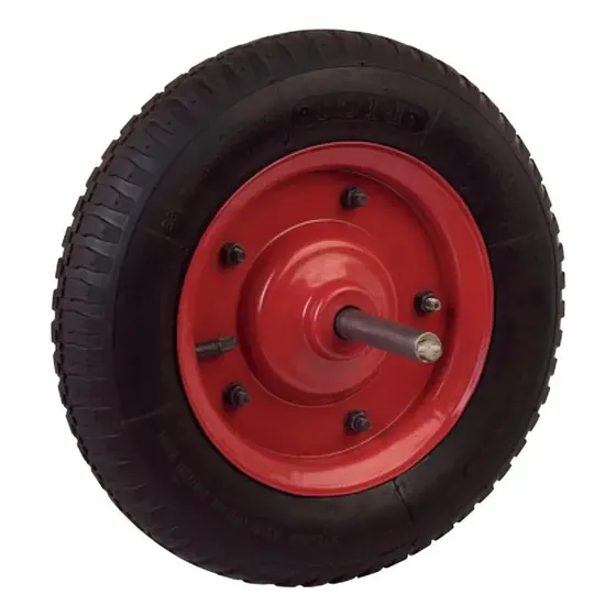 Rueda Carretilla Pantanera 400x8 Tapa Roja Lioi Color Rojo