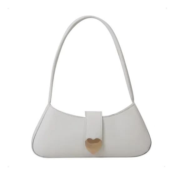 Cartera Baguette De Mujer Mini Bag Tendencia Corazon Cuer Pu