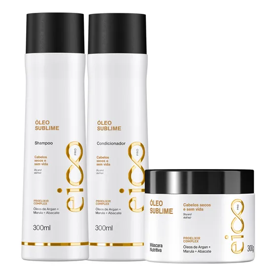 Kit Eico Pro Óleo Sublime Shampoo Condicionador Máscara 300g
