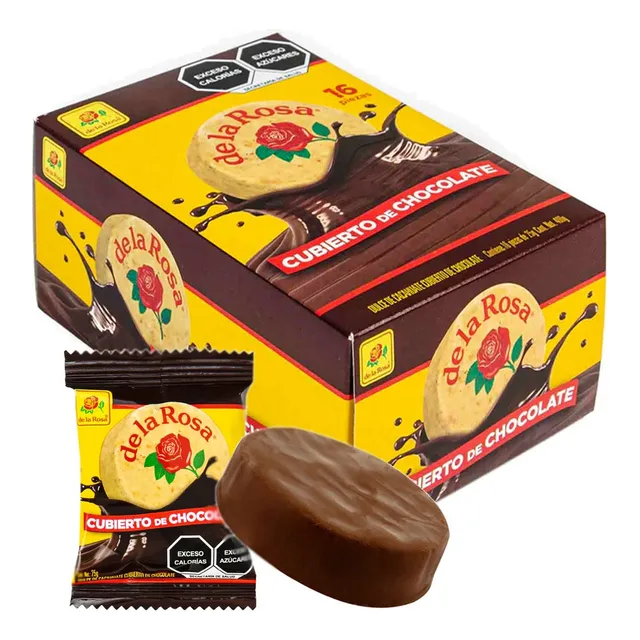 Mazapan De La Rosa Cubierta De Chocolate 16 Pz 400 G