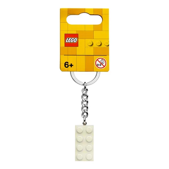 Lego 854084 - Llavero con bloques metálicos blancos 2x4