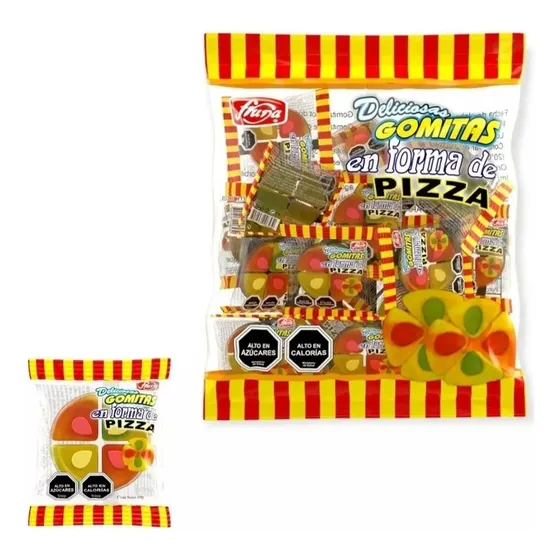 Gomitas Mini Pizza Bolsa De 36 Unidades De 10gr C/u