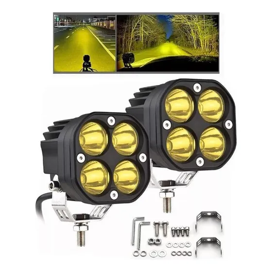 Pair Faro Auxiliar Led Para Carro 40w 3inch Amarillo
