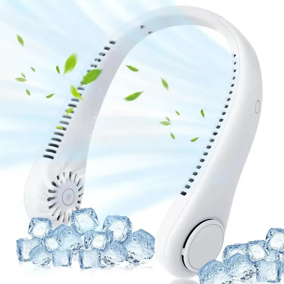 Ventilador De Pescoço Portátil Usb 3 Velocidades Branco