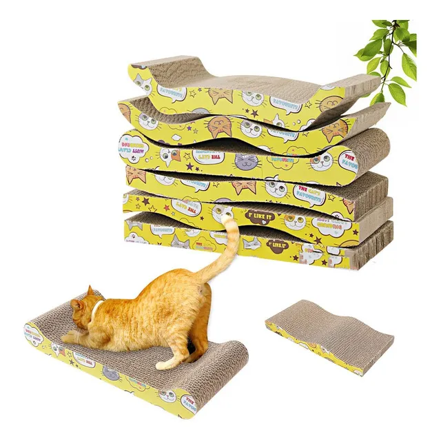 Juguete Rascador Rectangular Carton Para Gato Yerba Gatera