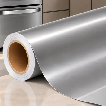 Papel Adesivo Envelopar Geladeira Fogão Prata Tipo Inox 3mt Prata