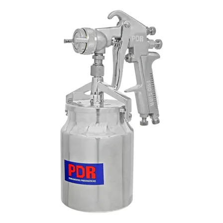 Pistola Pneumática PDR Pro-510R Alta Produção Sucção Cromada 70 Bar