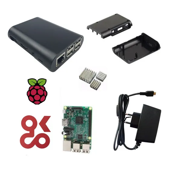 Kit Raspberry Pi3 Model B +fonte+case+dissipador Nota Fiscal