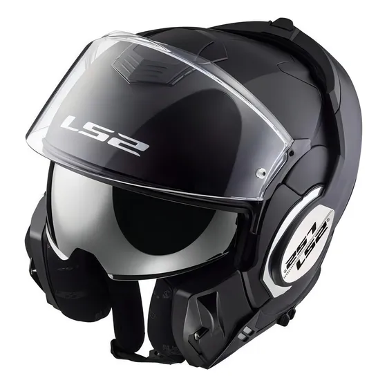 Capacete para moto  escamoteável LS2  Valiant FF399  matt black solid tamanho M 