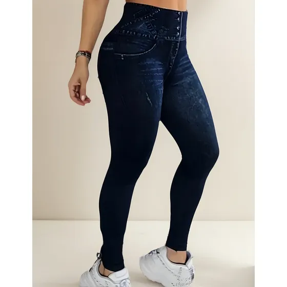 Leggins Jeans Termico Ropa Termica Frio Invierno Tiro Alto!