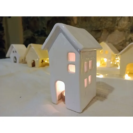 Casitas Luminarias De Cerámica
