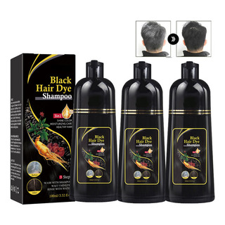 Fweaad Champús Negros Instantáneos De 3 Piezas Para Teñir Fweaad Champús Negros Instantáneos De 3 Piezas Para Teñir