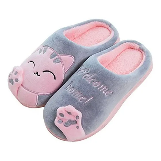 Pantuflas Babuchas Para Dama De Alta Calidad Diseño Gato 