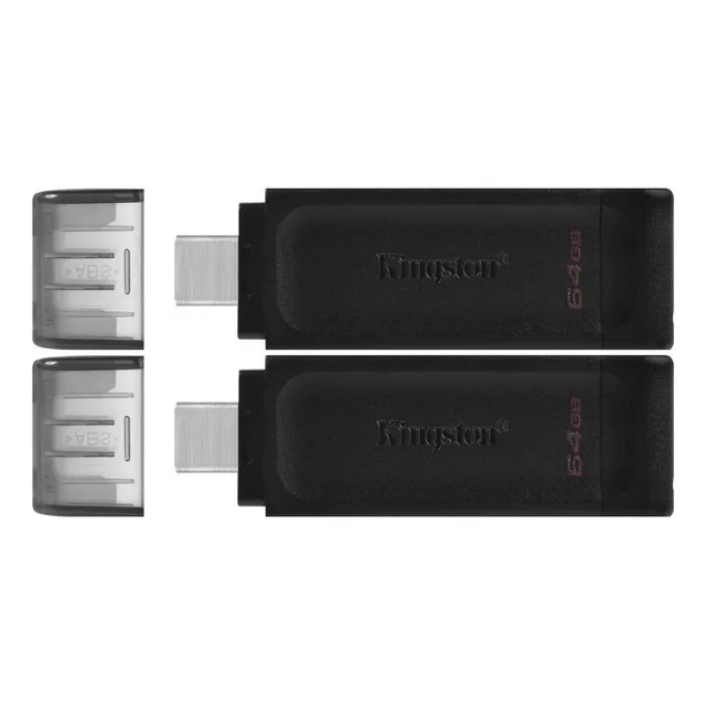 Pendrive Para Celulares Ficha C 64gb Kingston Dt70 Pack X2