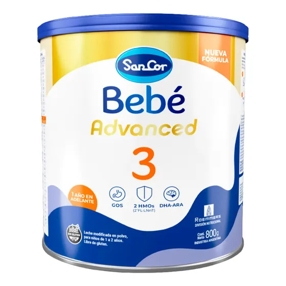 Sancor Bebe Advanced Formula Etapa 3 Lata X800gr