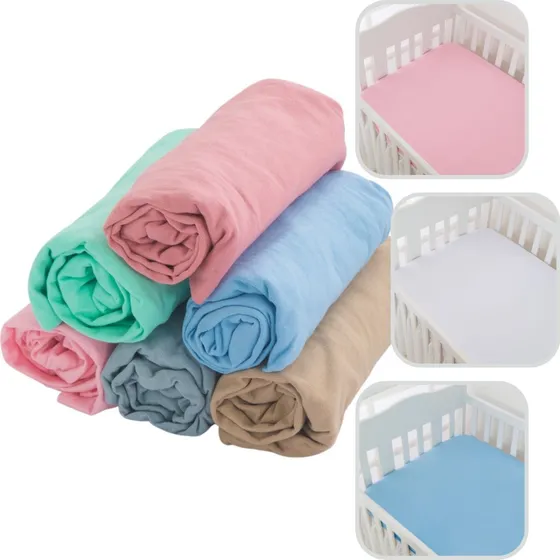Lençol De Malha Para Mini Berço Com Elástico 