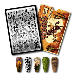 Placa Para Estampar Uñas Stamping Plate A-050 Rodeo Placa Para Estampar Uñas Stamping Plate A-050 Rodeo