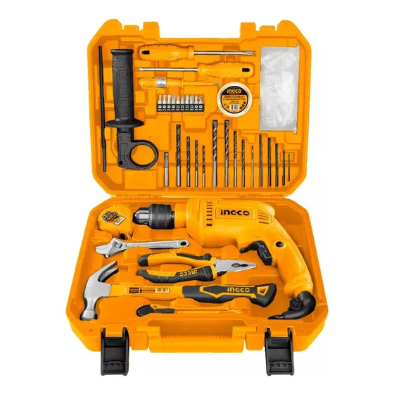 Kit Ingco Taladro Percutor 680w + Heramientas 115 Piezas