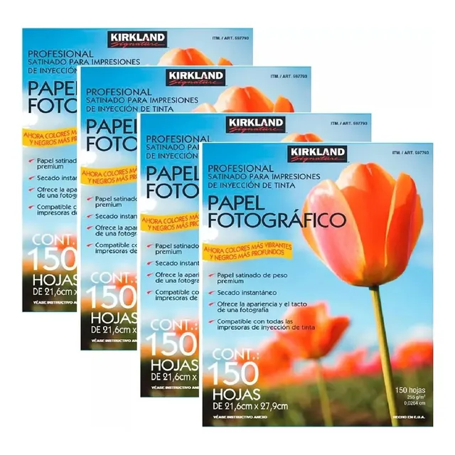 4 Pack Papel Fotográfico Kirkland1