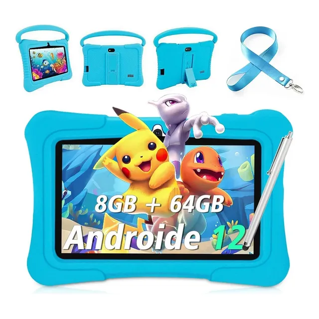Tablet Niños Smart 7kids 64gb+8gb Android 12 Con Fund