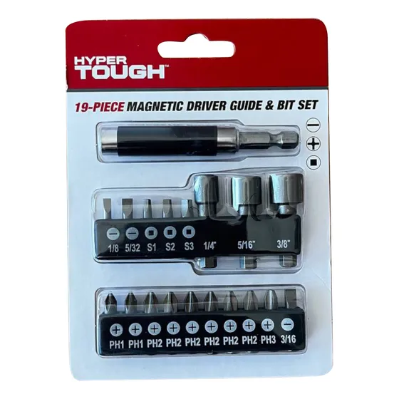 Juegos De Guias Y Puntas Magneticas 19 Pzas Hyper Tough
