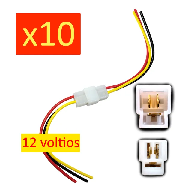 Conector Para Carros 3 Tomas 3 Vias Universal Macho Y Hembra