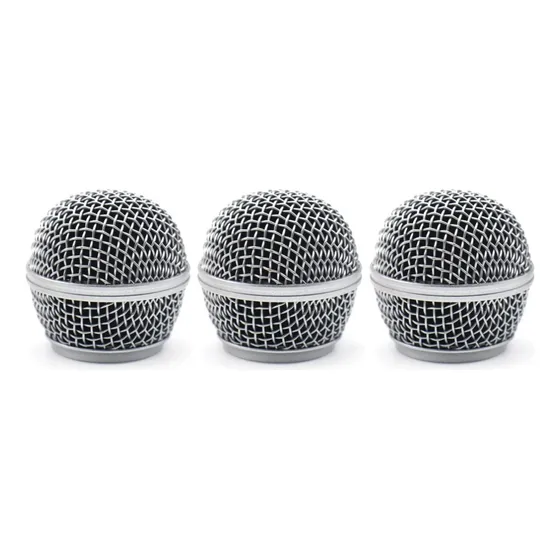 Kt 3 Globo Grelha Shure Sm58 Sm58 Beta 58a P/ Microfone Full