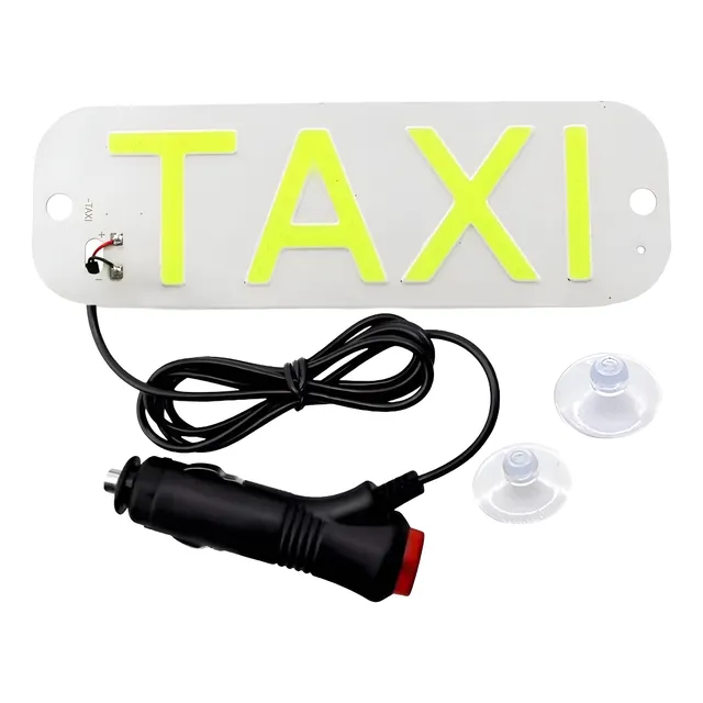 Aviso Letrero Taxi Led 12v 15.5cm Cigarrera Chupones Vidrio