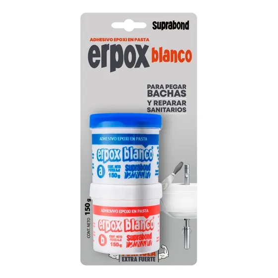 Nuevo Adhesivo Suprabond Erpox Blanco Bachas Y Sanitarios