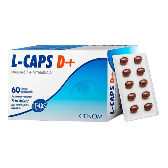 L- Caps D+ Ômega 3 + Vitamina D 60 Cápsulas