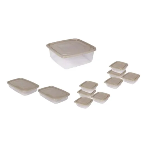 Tupper Plástico Para Vianda Hermético Freezer 11unid.