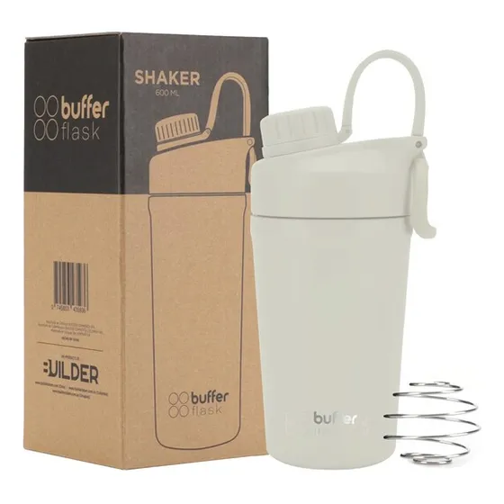 Botella Shaker Buffer San Diego Color Marfil Con Capacidad Para 600ml