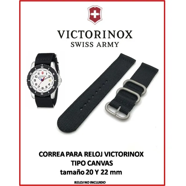 Correa Reloj Victorinox Swiss Army  Nylon Verde Negro Roja