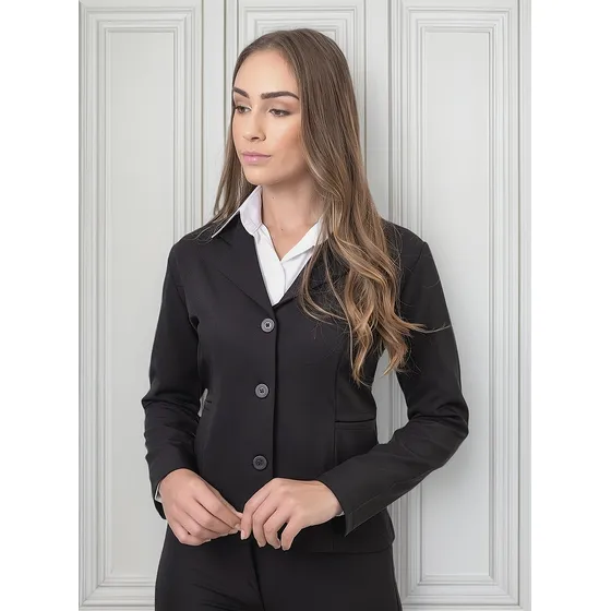 Blazer Feminino Farda Uniforme Profissional P/ Sublimar Logo