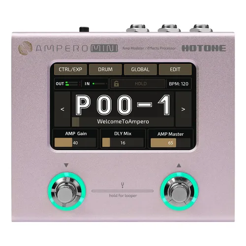 Pedaleira Multiefeitos Hotone Ampero Mini MP-50 Guitarra Cor