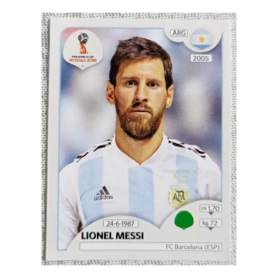 Lámina Lionel Messi, Panini, Mundial Rusia 2018 100%original