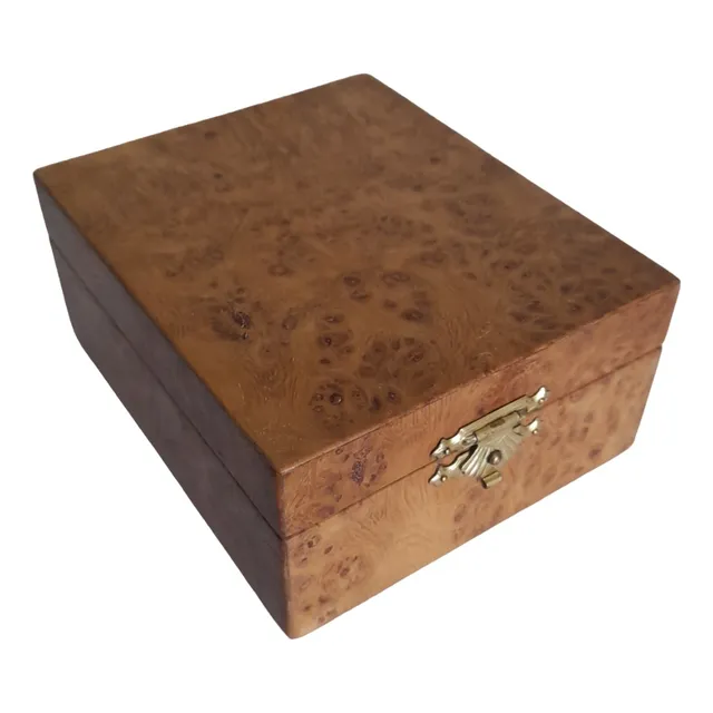 Fino Estuche Reloj Cofre Joyero Madera Enchapada Porta Reloj