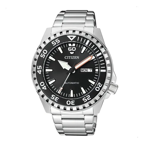 Relógio Citizen Masculino Automatico Tz31203t Cor da correia Prateado Cor do bisel Prateado Cor do fundo Preto
