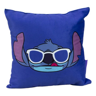 Almofada Stitch Com Óculos Aveludada 25x25cm Oficial Disney Almofada Stitch Com Óculos Aveludada 25x25cm Oficial Disney