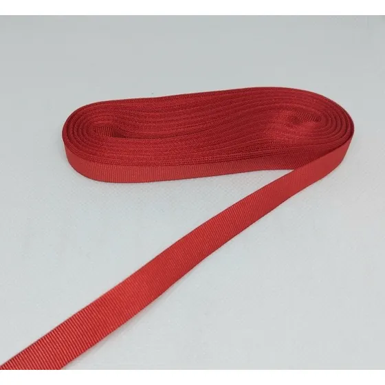 Fita De Gorgurão Fina 10mm ( 1 Cm ) 10 Metros N2 Cor Vermelho Liso