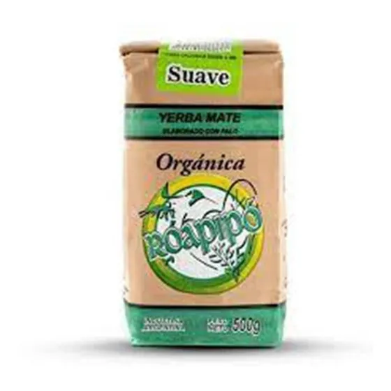 Yerba Mate Organica Suave Roapipo 500 Gr