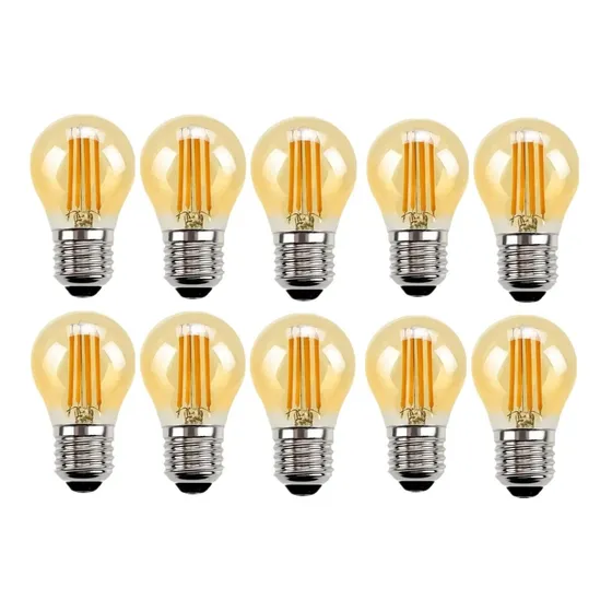 Pack 10 Ampolleta Vintage Retro Edison Led G45 4w E27