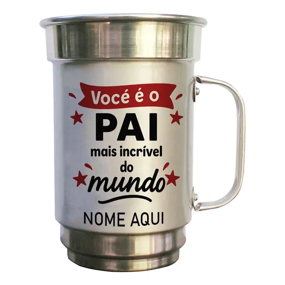 Caneca De Chopp Presente Para Pai Com Nome Gravado