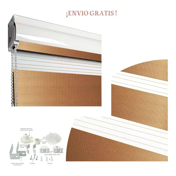 Cortinas Roller Duo Zebra Dia Y Noche 1.30 X 2.00 Metros