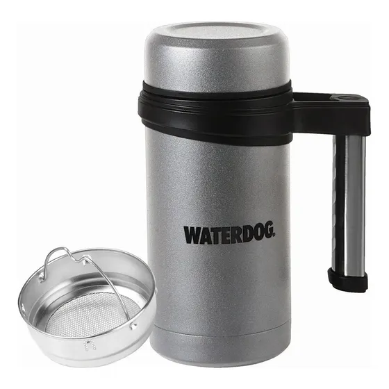Vaso Jarro Termico Waterdog Inoxidable 500cc Hermético Color Gris Plateado