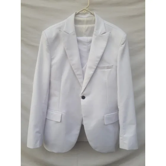Traje De Caballero Tres Piezas Blanco Nuevo Paquete Amazon