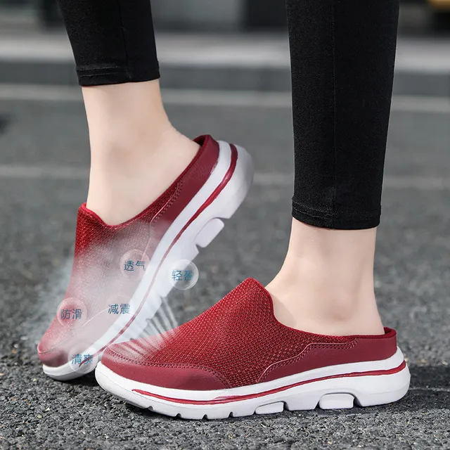 Z Zuecos Dama Zapatos For Caminar Sin Cordones Con Cojín [u]