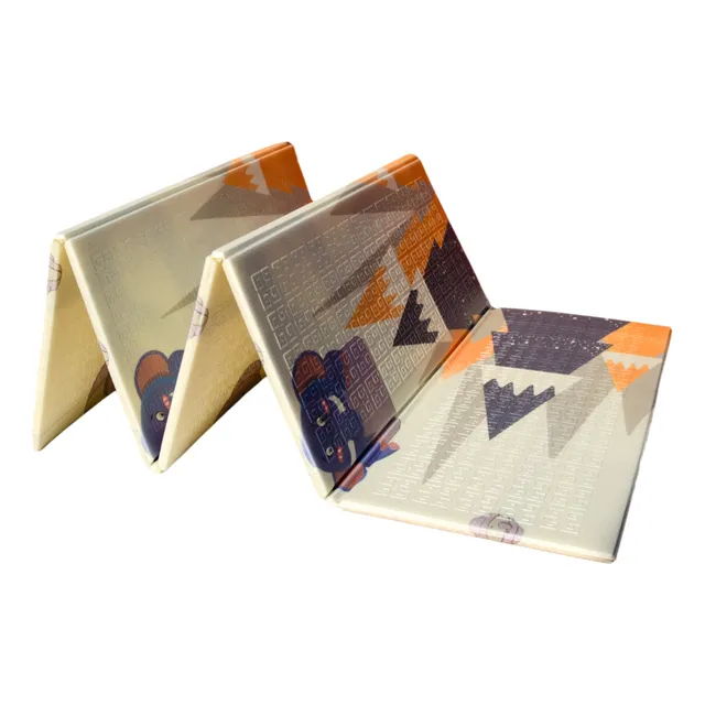 Alfombra Pillow Antigolpes Bebes 200x180 Reversible + Bolso